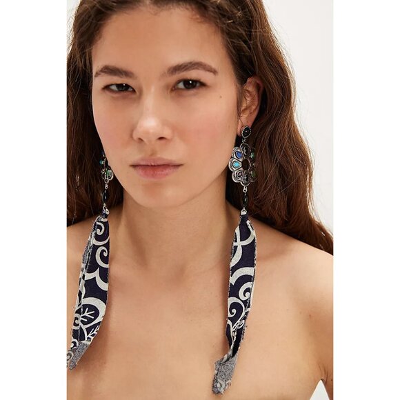 Free People Naomi Dangle Earrings NWT Boho Retro Bohemian Hippie - Picture 1 of 3